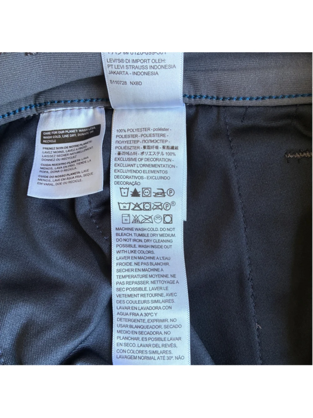 LEVIS XX Chino Standard Taper Tech Performance Pants Mens 38x30 Gray Gorpcore